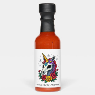 Unicorn Sugar Skull Mexican Art, Christmas T-Shirt Hot Sauces