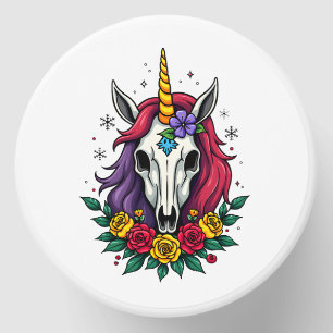 Unicorn Sugar Skull Mexican Art, Christmas T-Shirt Mini Candle Favors