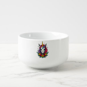 Unicorn Sugar Skull Mexican Art, Christmas T-Shirt Soup Mug