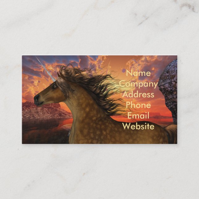Unicorn Sunset Business Card (Front)