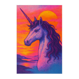Unicorn Sunset Vibes Acrylic Print