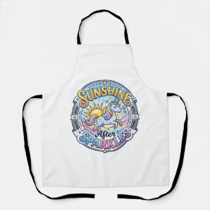 Unicorn Sunshine After Sparkles POD Ready Marketpl Apron