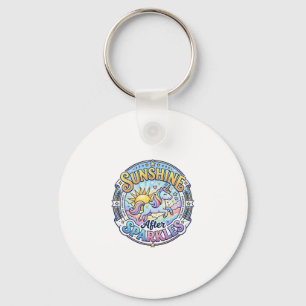 Unicorn Sunshine After Sparkles POD Ready Marketpl Keychain