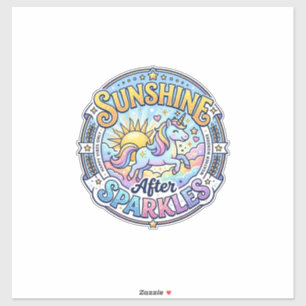 Unicorn Sunshine After Sparkles POD Ready Marketpl Sticker