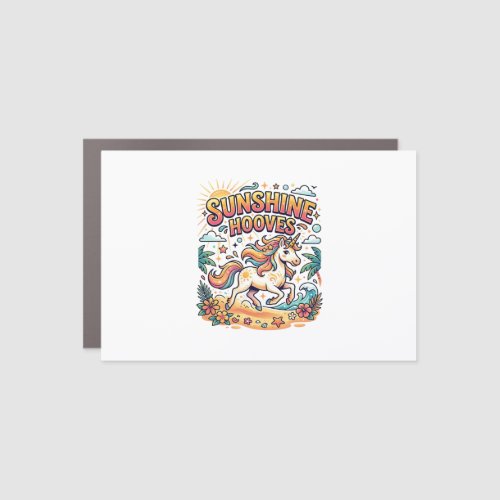 Unicorn Sunshine Hooves Commercial Sticker and Shi Car Magnet