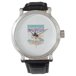 Unicorn Sunshine Hooves Trendy Graphic Tee Design_ Watch