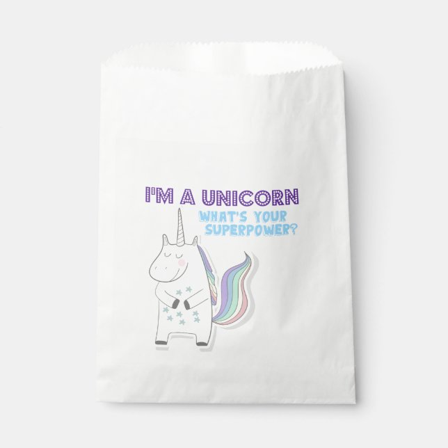 Unicorn Superpower Favor Bag (Front)