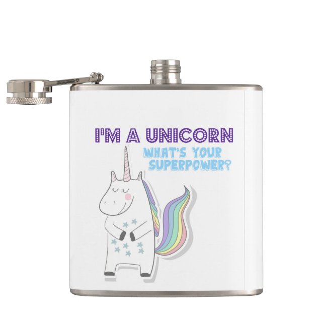 Unicorn Superpower Hip Flask (Opened)