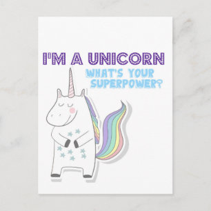 Unicorn Superpower Postcard