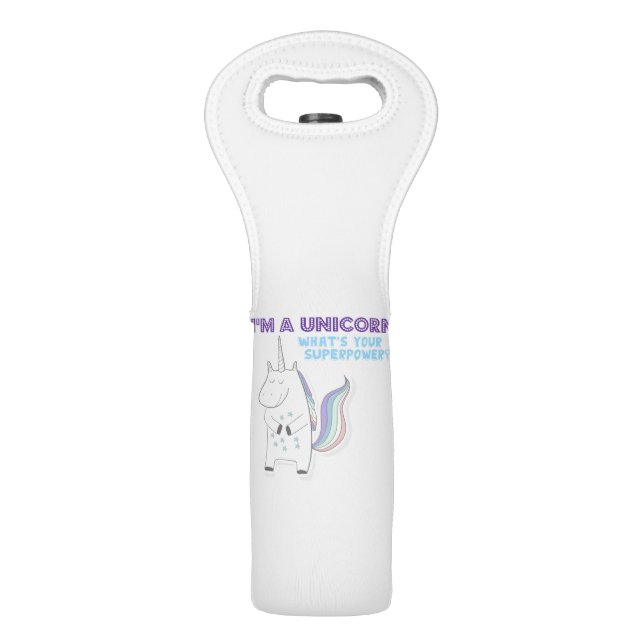 Unicorn Superpower Wine Bag (Front)