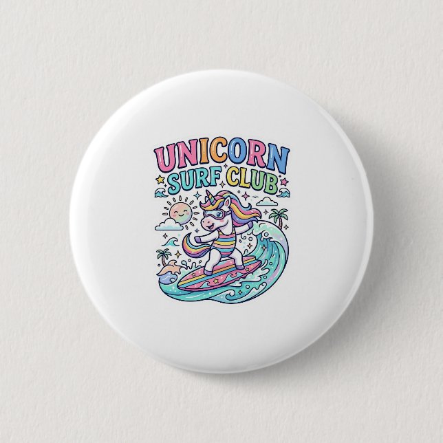 Unicorn Surf Club Button (Front)
