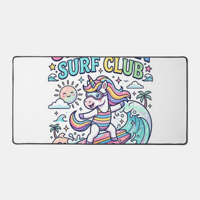 Unicorn Surf Club Desk Mat (Front)