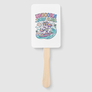 Unicorn Surf Club Hand Fan