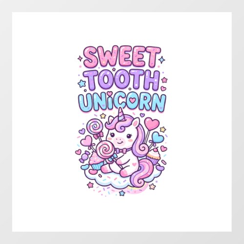 Unicorn Sweet Tooth Unicorn Cute Pastel Cute Gift  Floor Decals