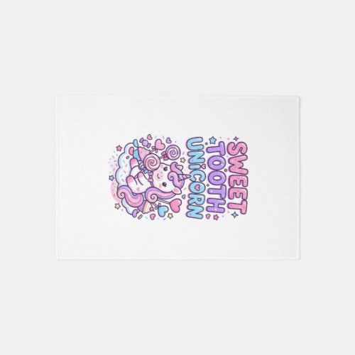 Unicorn Sweet Tooth Unicorn Cute Pastel Cute Gift  Rug