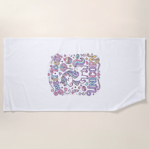 Unicorn Sweet Tooth Unicorn Original Merch Design_ Beach Towel