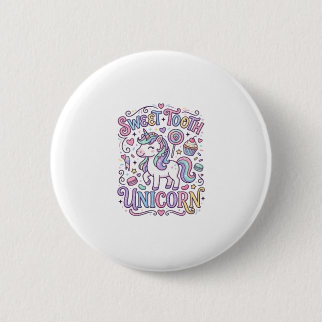 Unicorn Sweet Tooth Unicorn Original Merch Design_ Button (Front)