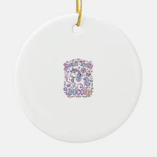 Unicorn Sweet Tooth Unicorn Original Merch Design_ Ceramic Ornament