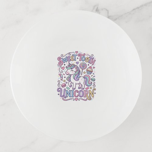 Unicorn Sweet Tooth Unicorn Original Merch Design_ Trinket Tray