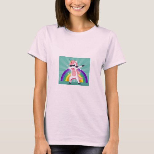 Unicorn t_shirt pink woman
