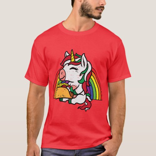 Unicorn Taco Rainbow Fiesta Cinco De Mayo Toddler  T_Shirt