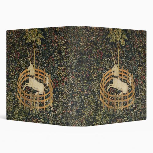 Unicorn Tapestries Captivity Medieval Tapestry 3 Ring Binder