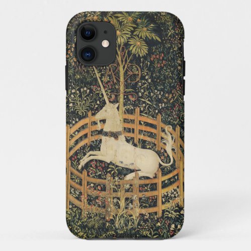 Unicorn Tapestries Captivity Medieval Tapestry iPhone 11 Case