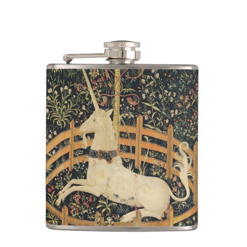 Unicorn Tapestries Captivity Medieval Tapestry Flask