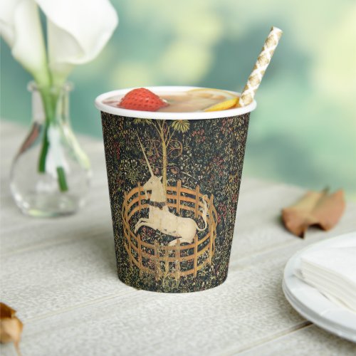 Unicorn Tapestries Captivity Medieval Tapestry Paper Cups