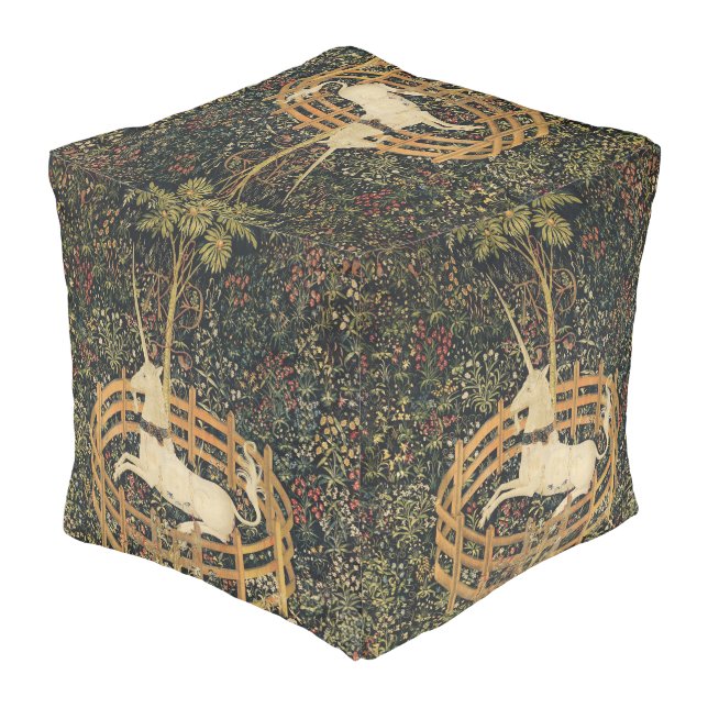 Unicorn Tapestries Classic Tapestry  Pouf (Angled Back)