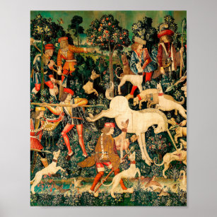 Unicorn Tapestries Defends Hunt  Poster