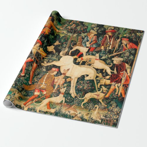 Unicorn Tapestries Defends Hunt  Wrapping Paper