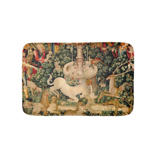 Unicorn Tapestries Found Legend Mythical Bath Mat (Front)