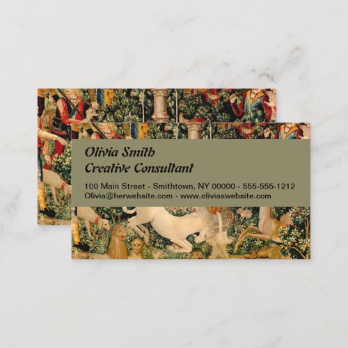 Unicorn Tapestries Found Legend Mythical Business Card
