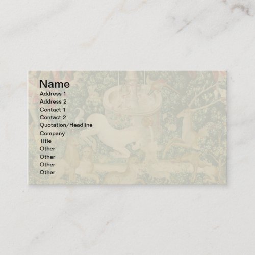 Unicorn Tapestries Found Legend Mythical Business Card