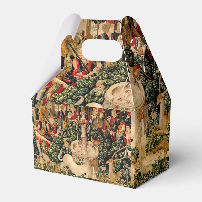 Unicorn Tapestries Found Legend Mythical Favor Boxes (Front Side)