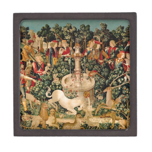 Unicorn Tapestries Found Legend Mythical Jewelry Box
