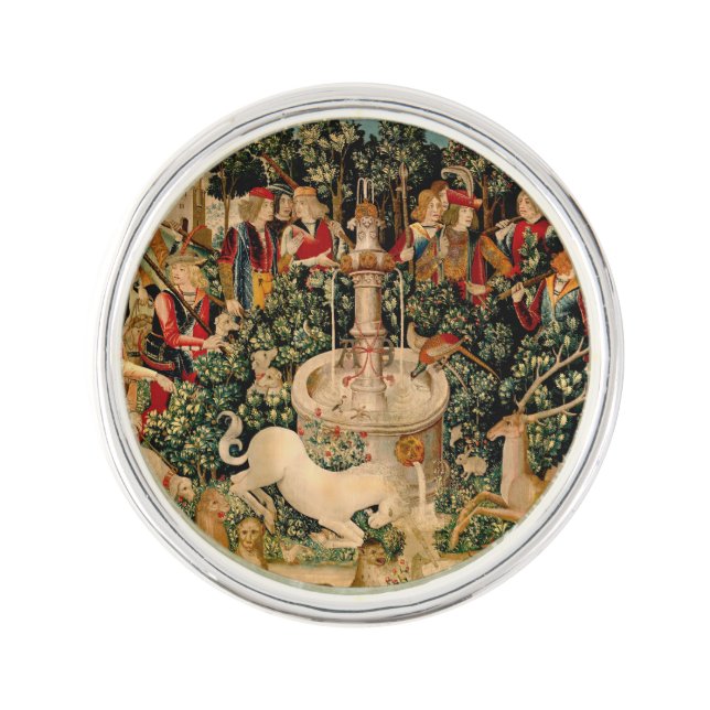 Unicorn Tapestries Found Legend Mythical Lapel Pin (Front)