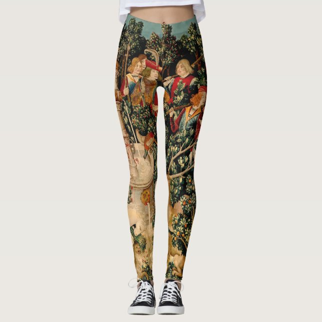 Unicorn Tapestries Found Legend Mythical Leggings (Front)