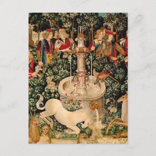 Unicorn Tapestries Found Legend Mythical Postcard