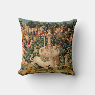 Unicorn Tapestries Found Legend Mythical Throw Pillow