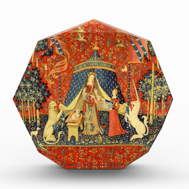 Unicorn Tapestries Lady Legend Medieval Acrylic Award (Front)