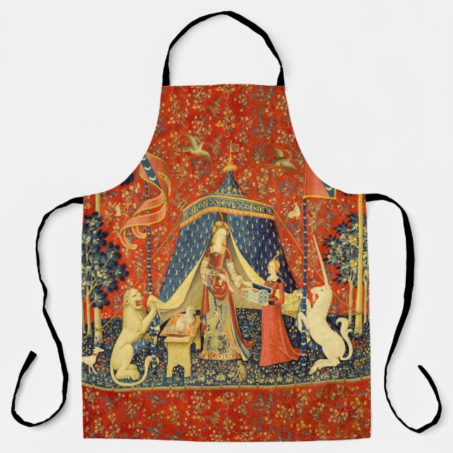 Unicorn Tapestries Lady Legend Medieval Apron (Front)