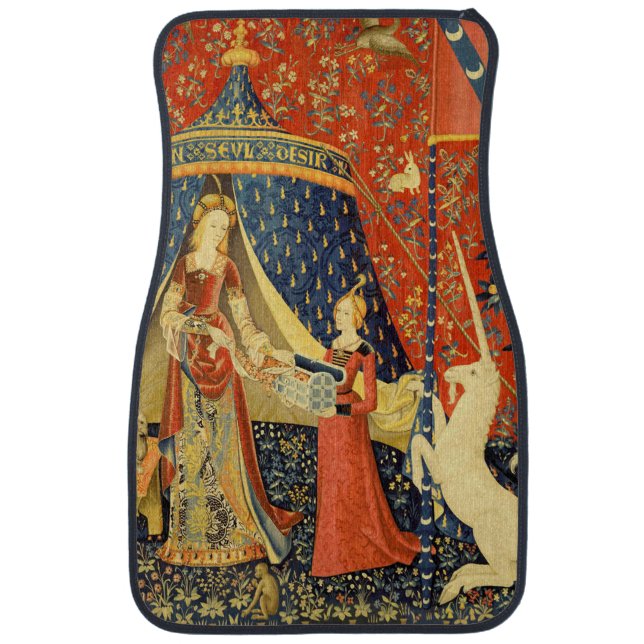 Unicorn Tapestries Lady Legend Medieval Car Floor Mat (Front)
