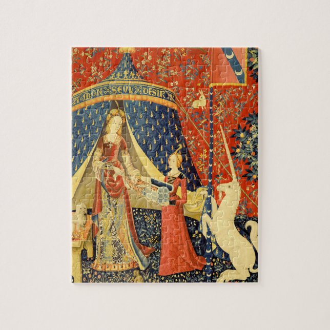 Unicorn Tapestries Lady Legend Medieval Jigsaw Puzzle (Vertical)