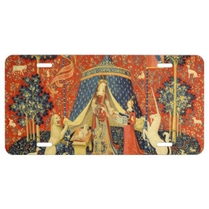 Unicorn Tapestries Lady Legend Medieval License Plate