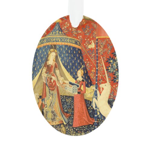 Unicorn Tapestries Lady Legend Medieval Ornament