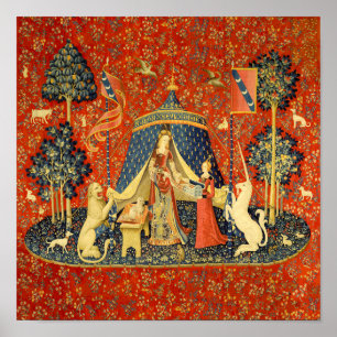 Unicorn Tapestries Lady Legend Medieval Poster