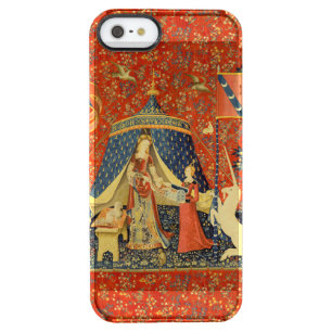 Unicorn Tapestries Lady Legend Medieval Clear iPhone SE/5/5s Case