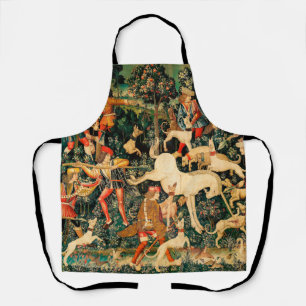 Unicorn Tapestries Medieval Classic Defends Hunt Apron